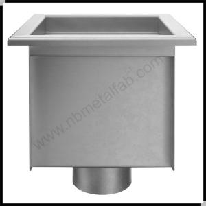 Stainless Steel Floor Sink with No Hub Connection